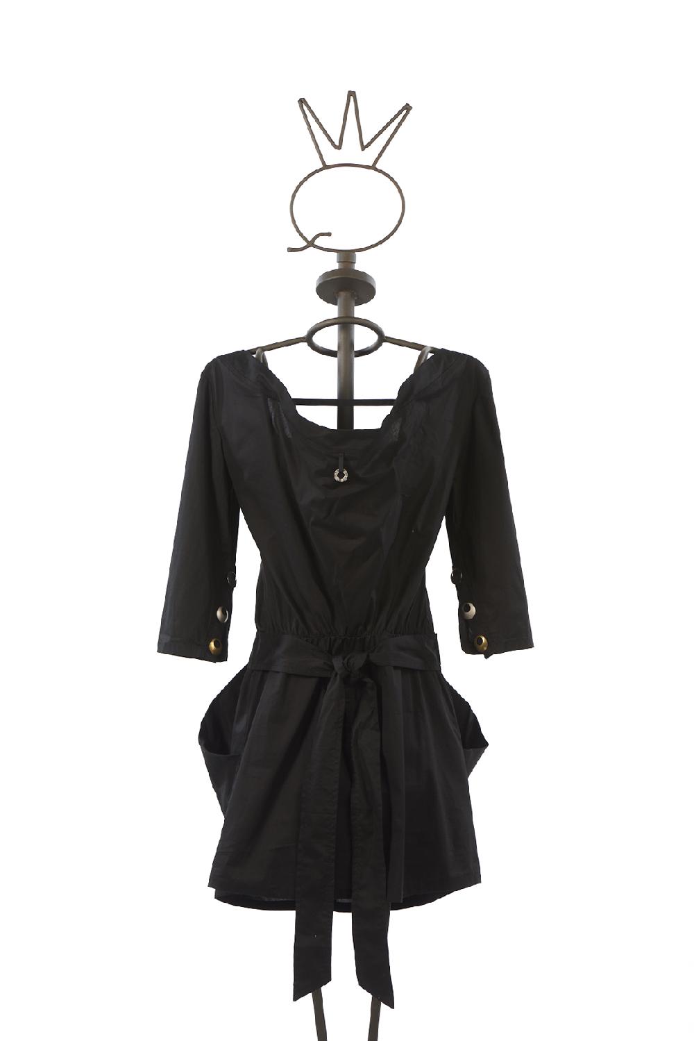 Save The Queen Vestito corto nero con decorazioni in metallo Fino Al -60%