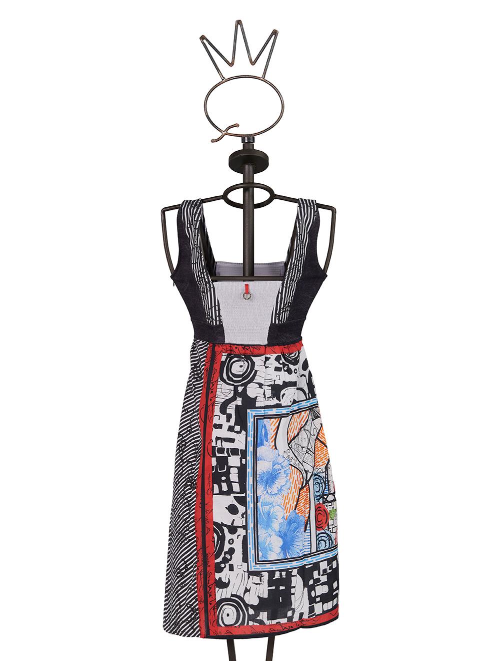 Save The Queen Vestito corto in cotone stampato Affare Del Giorno