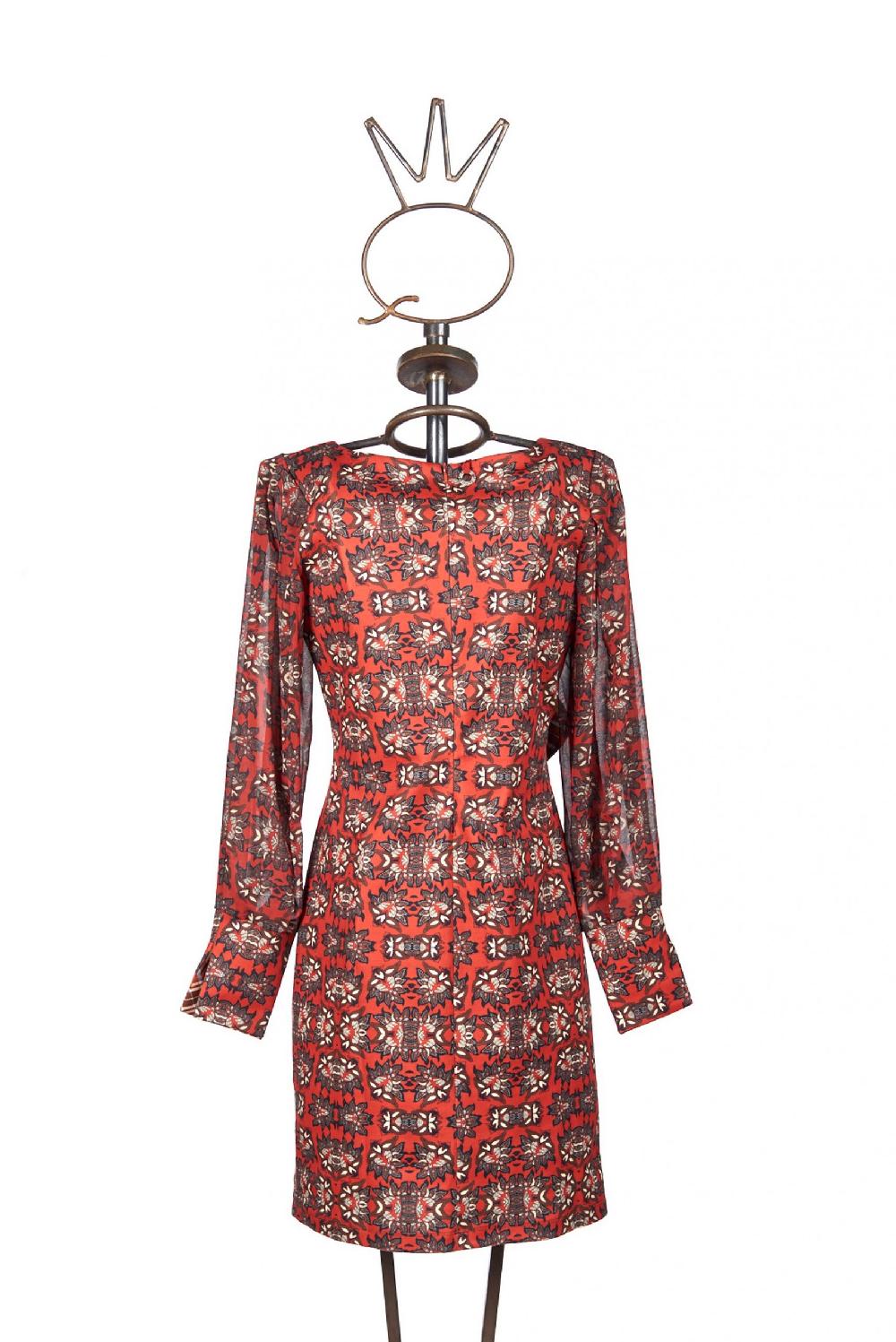 Save The Queen Vestito corto con stampa floreale e rouche tartan Offerta