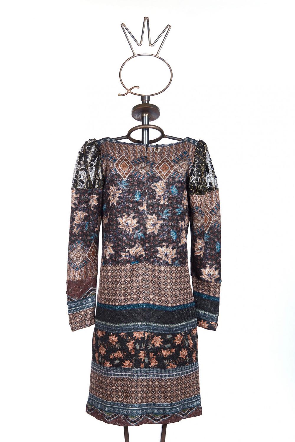 Save The Queen Vestito corto a fantasia con lurex Economico