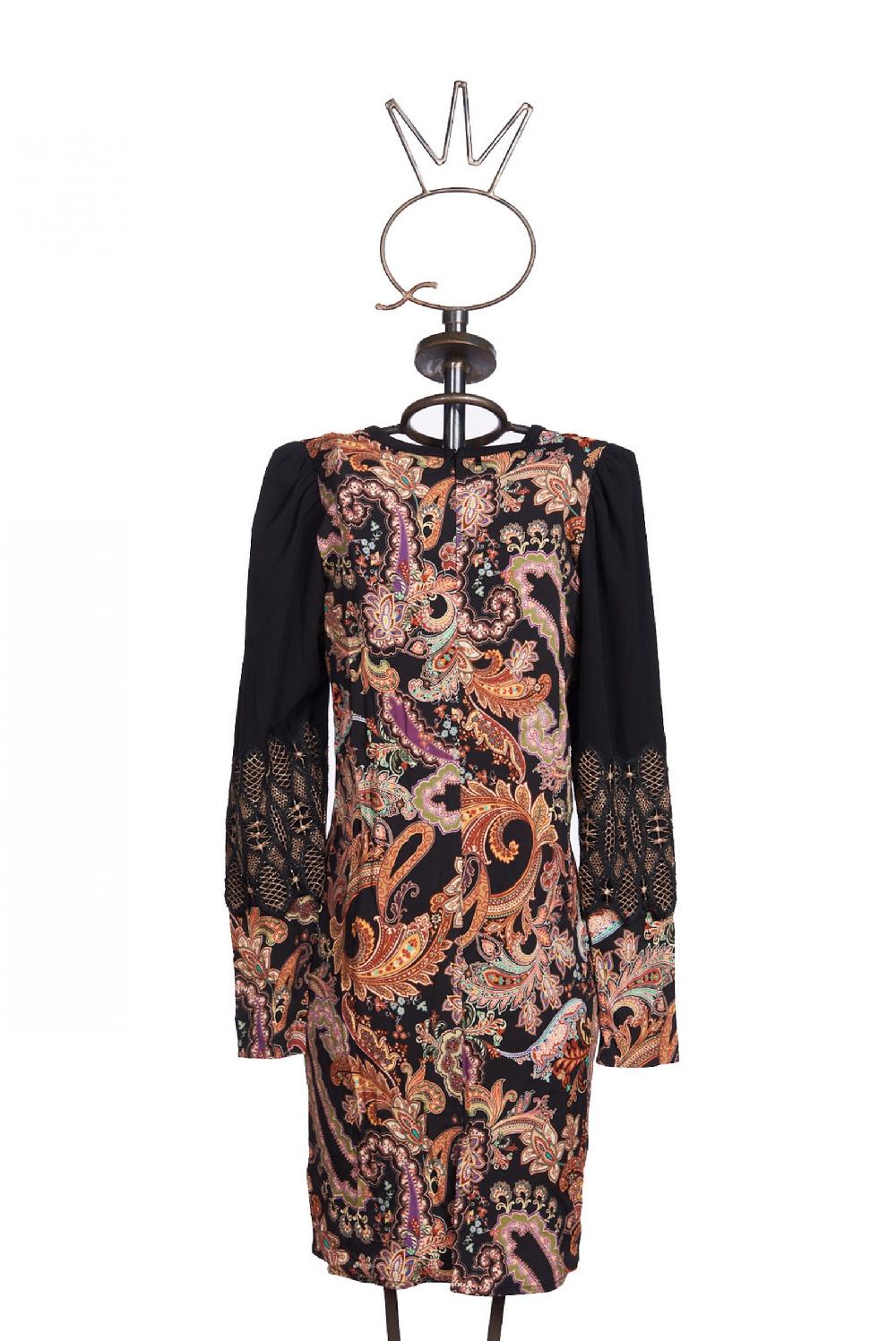 Save The Queen Vestito al ginocchio con stampa e ricami Super sconto