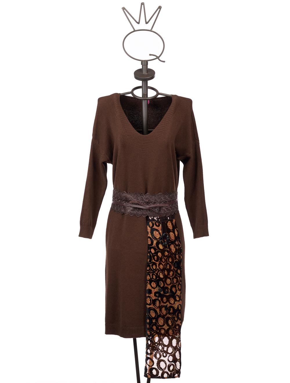 Save The Queen Vestito in tricot marrone 50% di sconto con spedizione gratuita