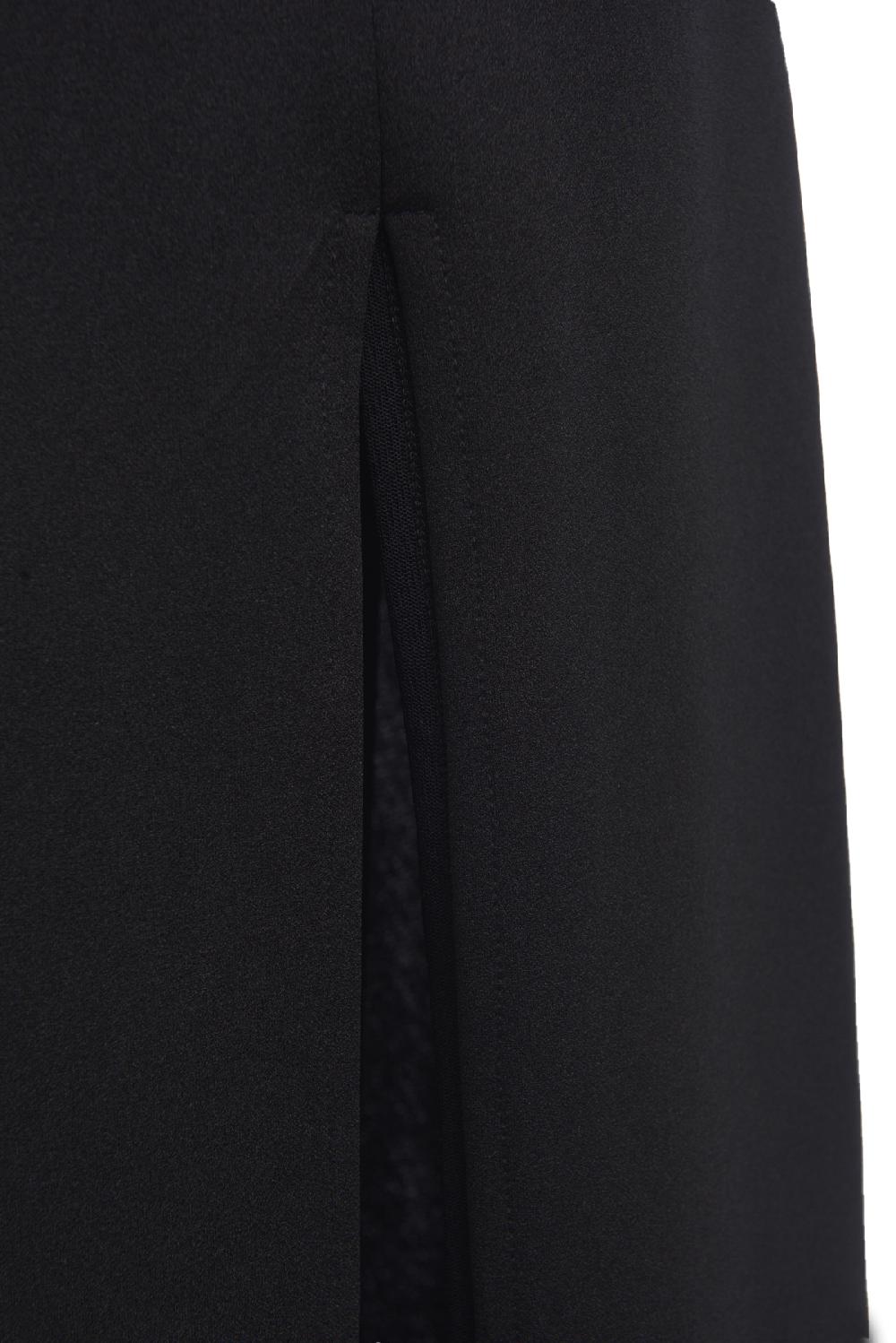 Save The Queen vestito lungo in crepe nero Duty-free