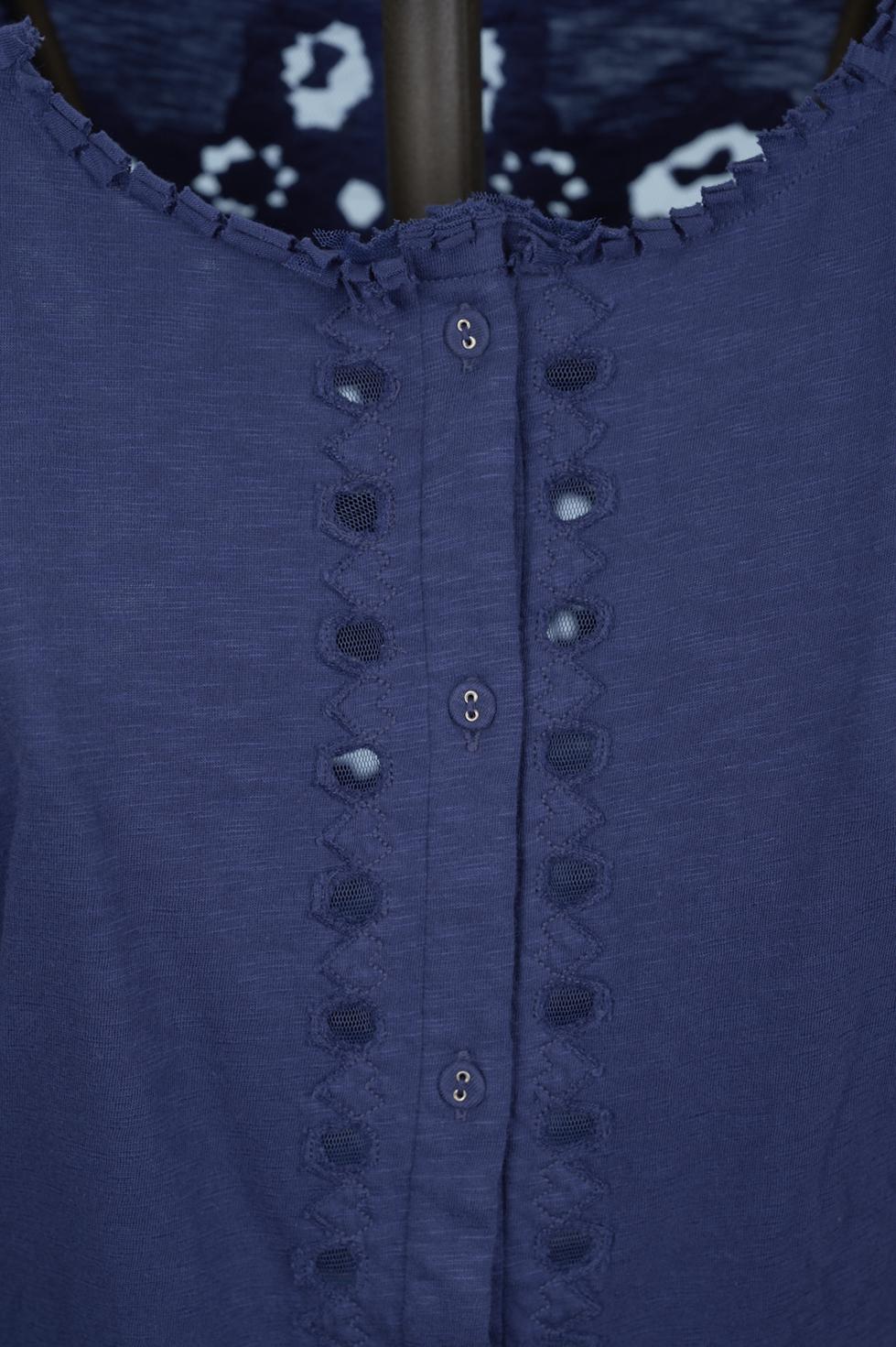 Save The Queen Cardigan blu ricamato Nuovo