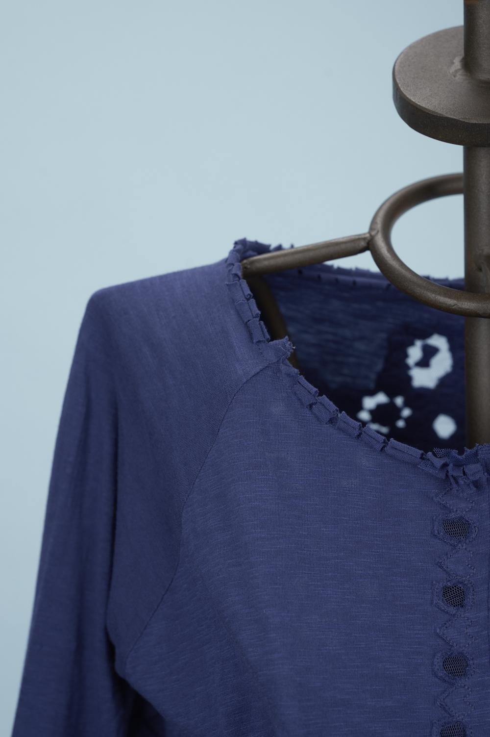 Save The Queen Cardigan blu ricamato Nuovo