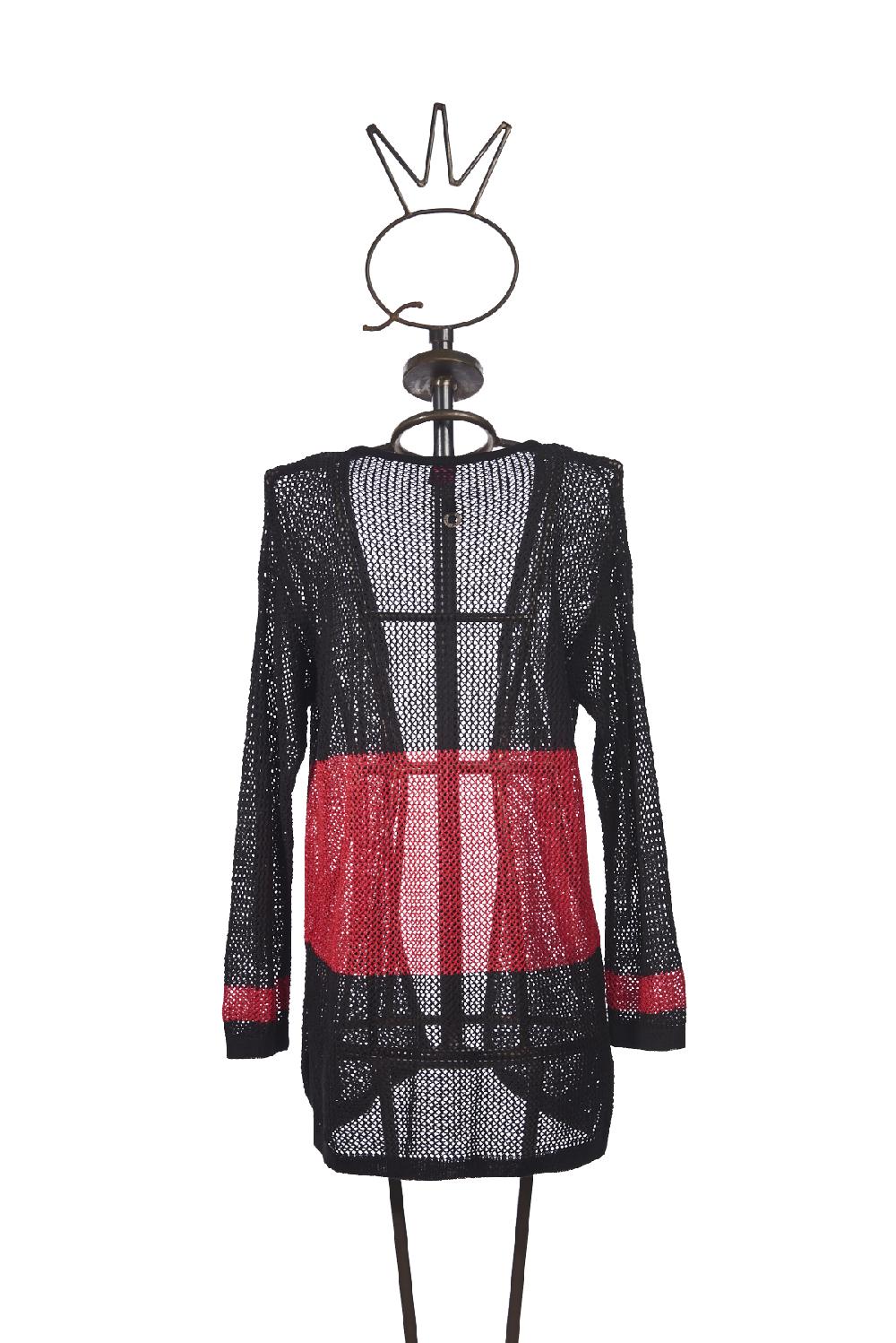 Save The Queen Cardigan nero e rosso Qualità