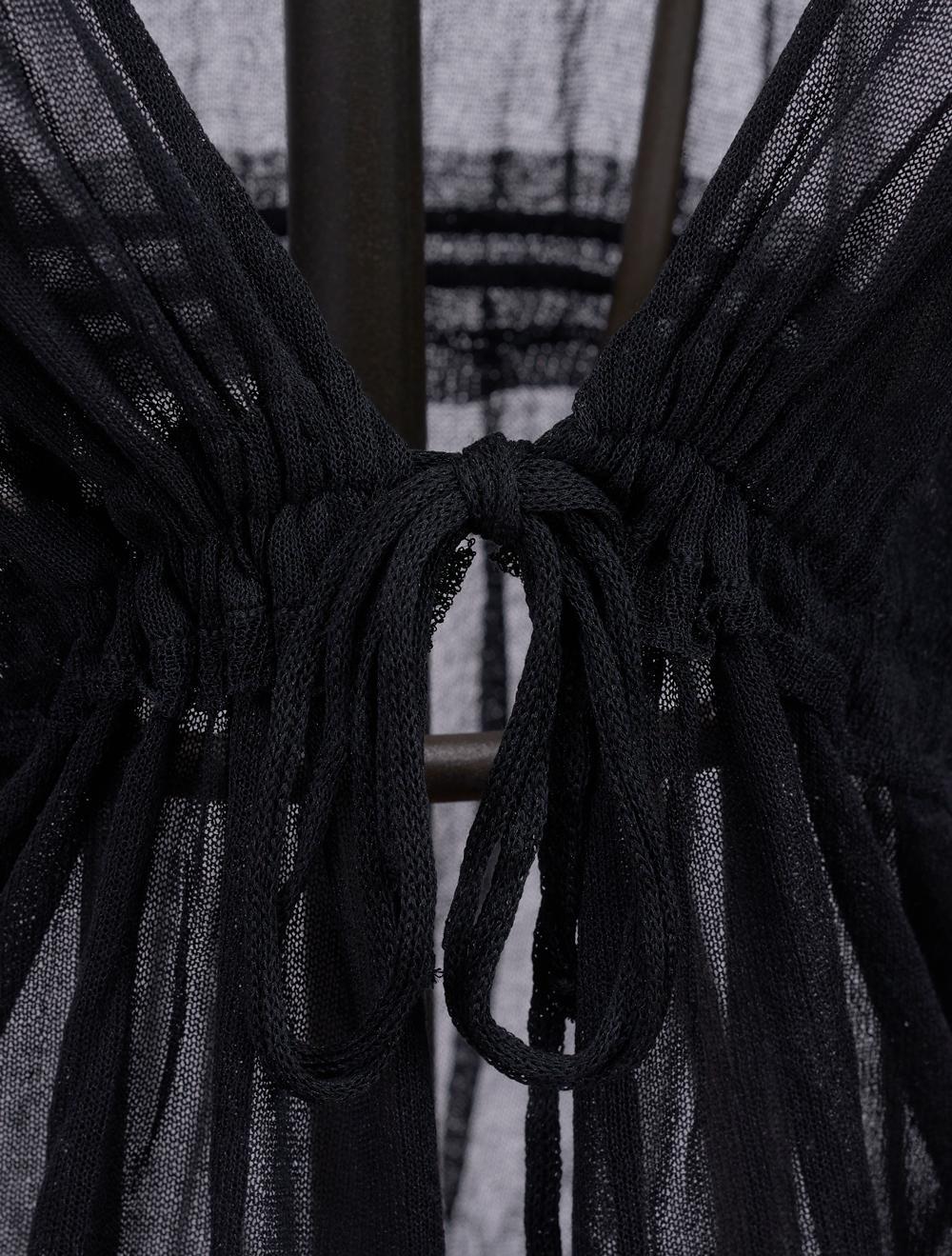 Save The Queen Cardigan nero lungo in tricot di viscosa Vendita