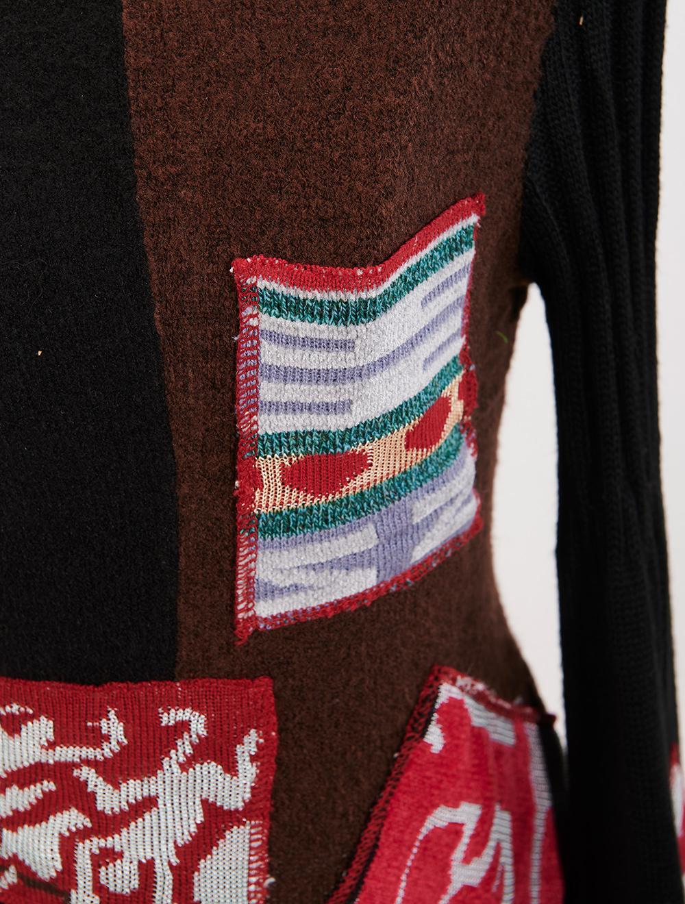 Save The Queen Maglia nera e marrone tricot Economico