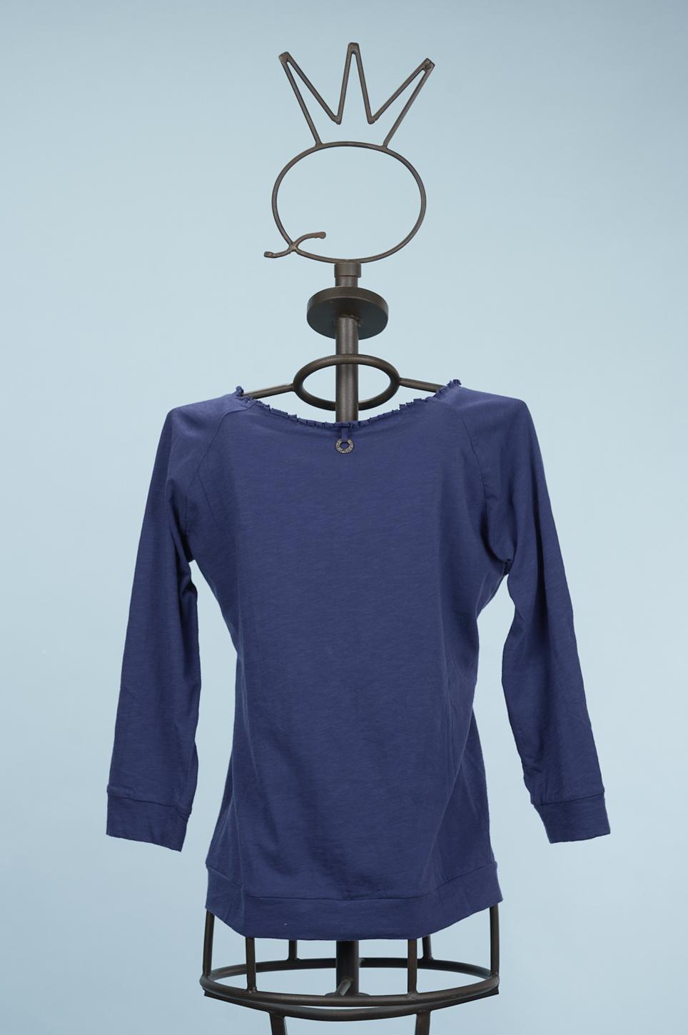 Save The Queen Maglia blu ricamata Negozio