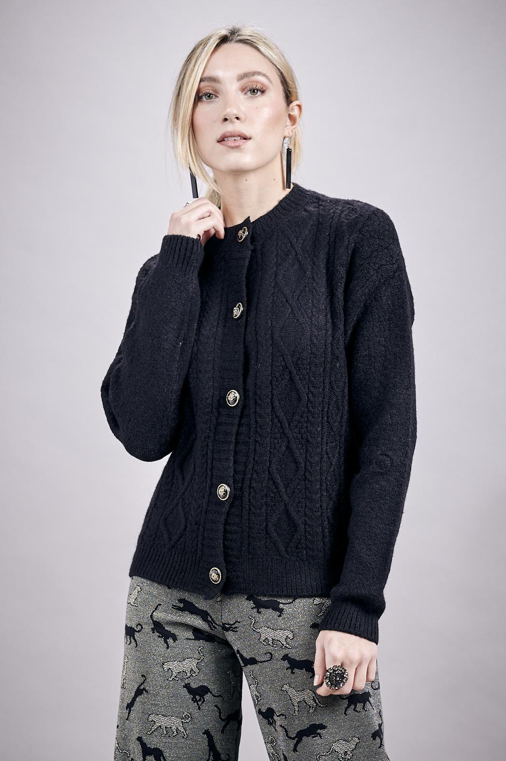 Save The Queen Giacchina in tricot nero Offerta speciale