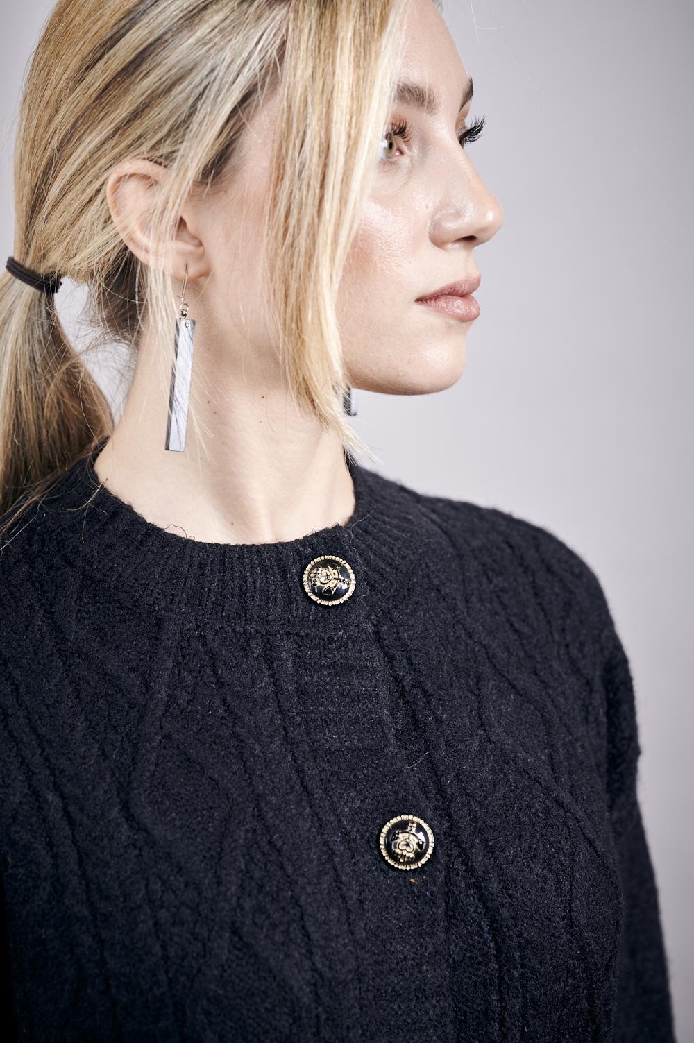 Save The Queen Giacchina in tricot nero Offerta speciale