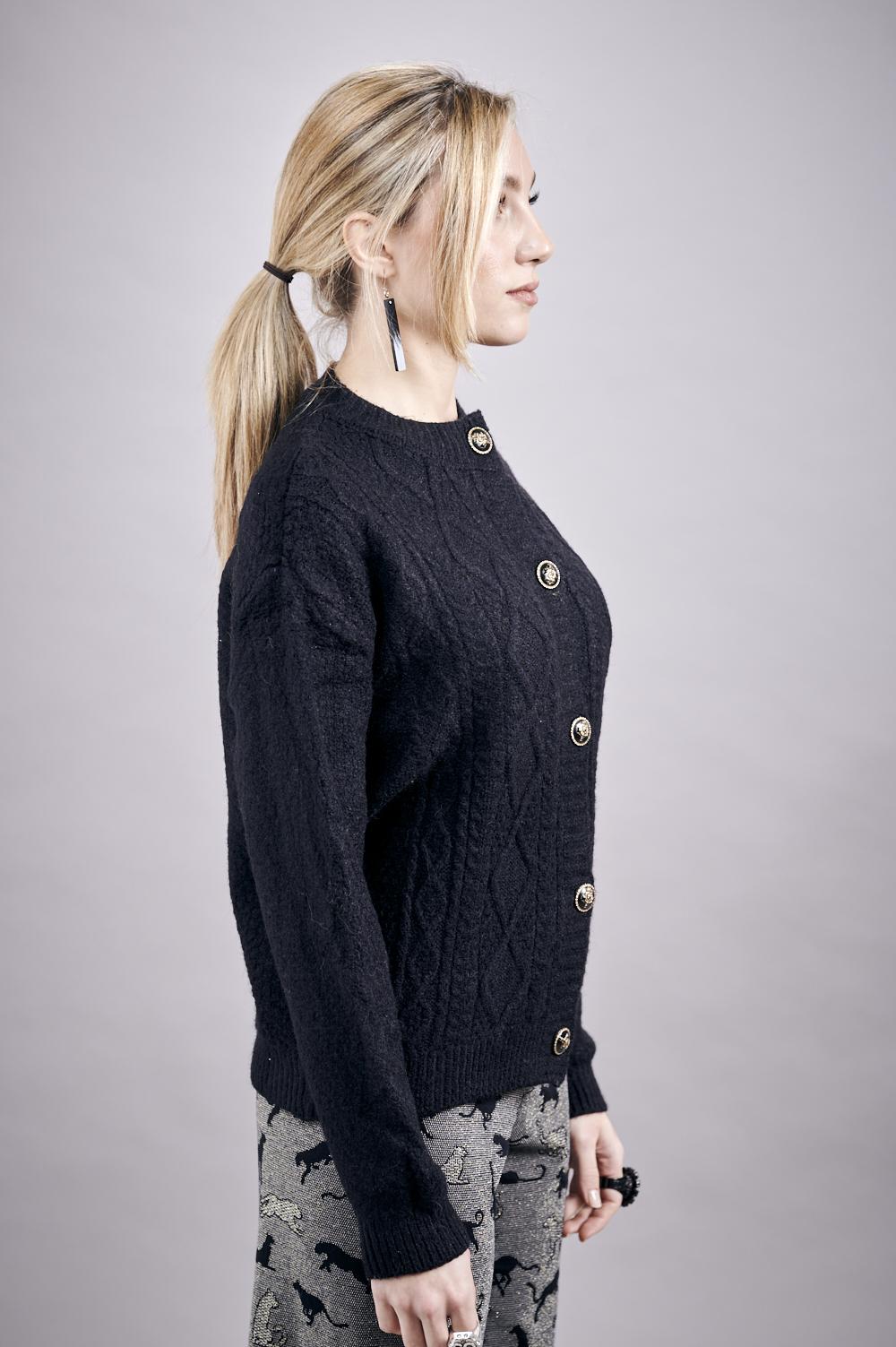 Save The Queen Giacchina in tricot nero Offerta speciale