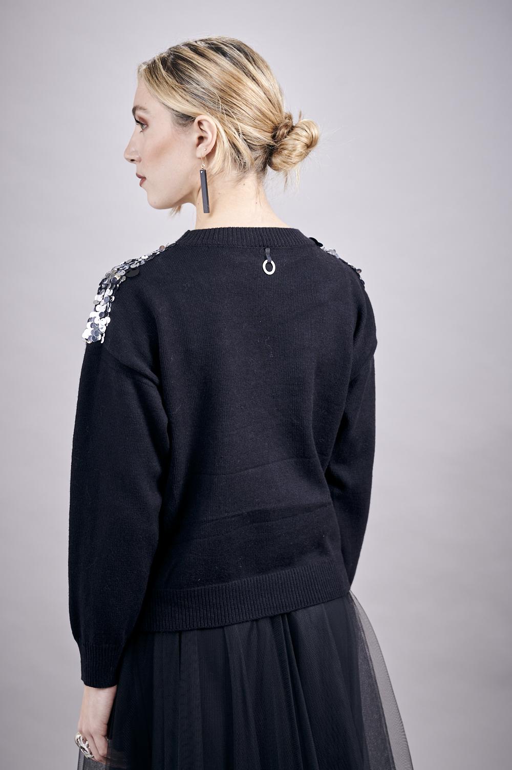 Save The Queen Maglia in tricot con paillettes Flash Sale