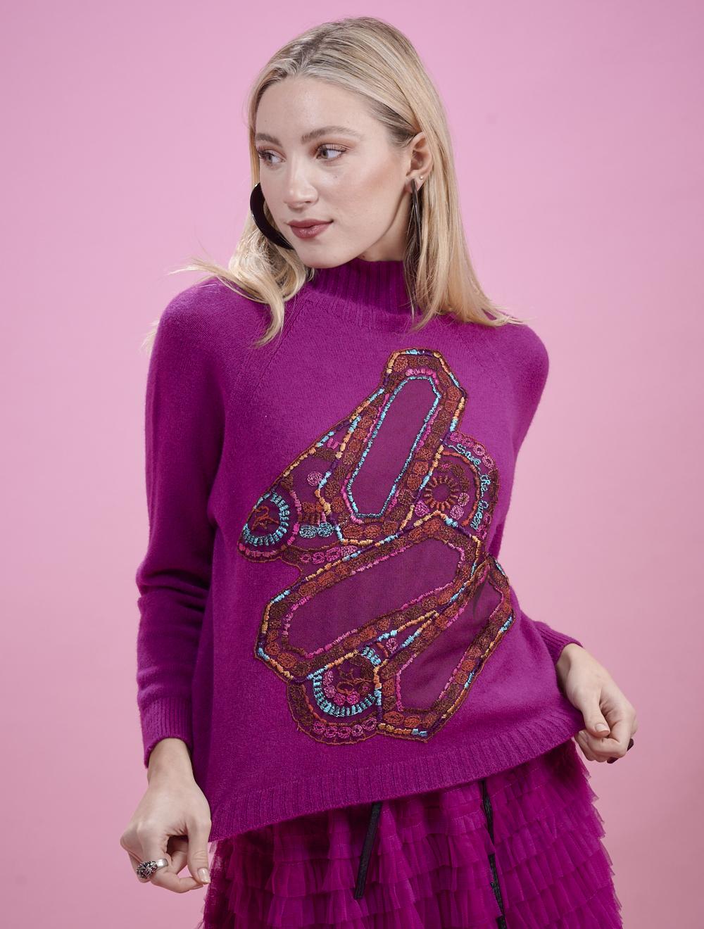 Save The Queen Maglia in tricot fuxia Offerta esclusiva