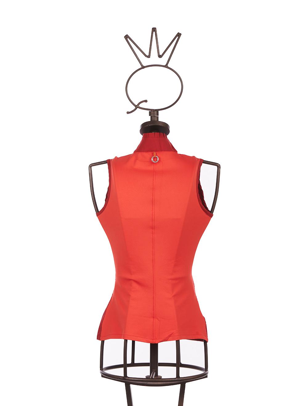 Save The Queen Camicia ricamata rossa e bordeaux Offerta Pasqua
