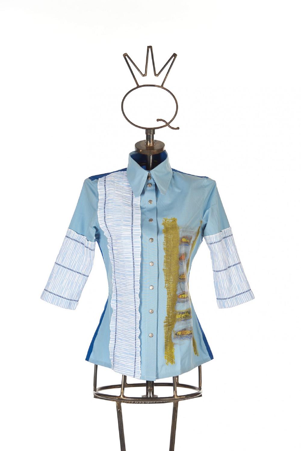 Save The Queen Camicia con stampa ed applicazioni