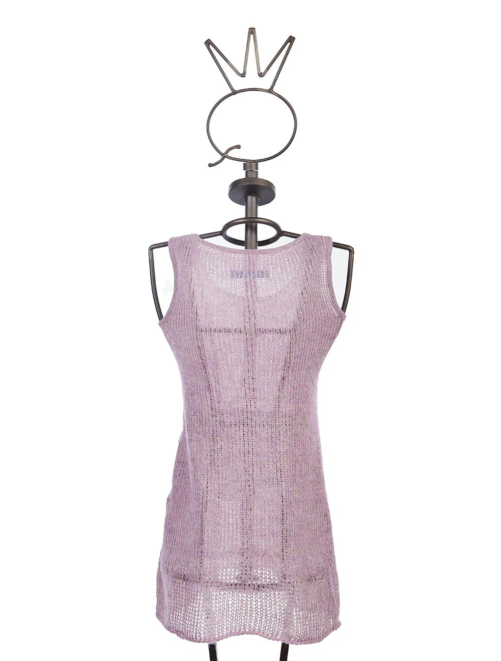 Save The Queen Tunica color glicine in lana mohair con ricamo Offerte stagionali