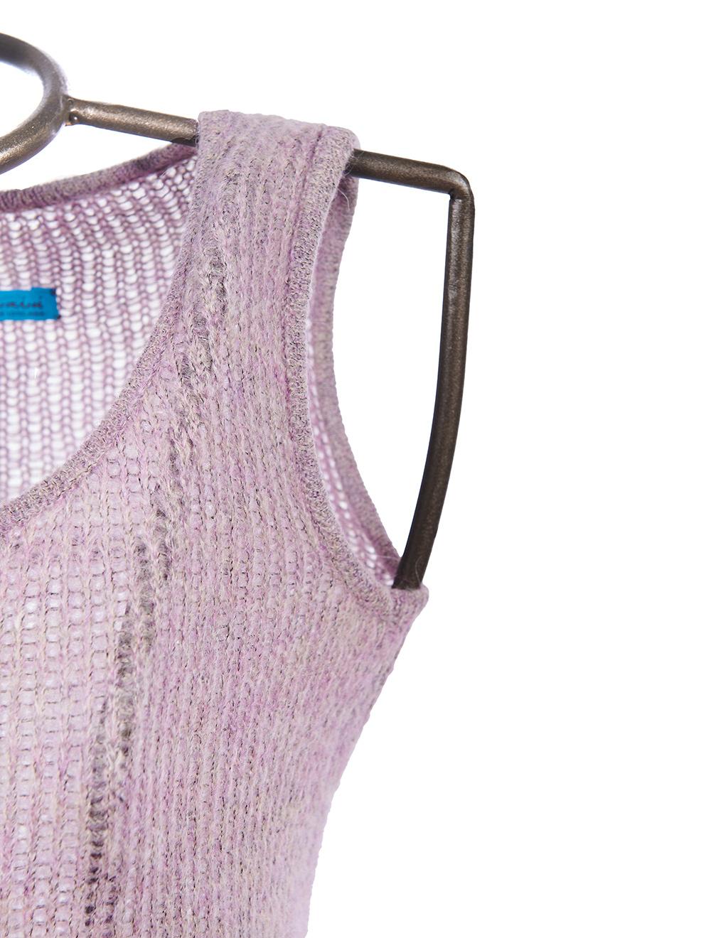 Save The Queen Tunica color glicine in lana mohair con ricamo Offerte stagionali