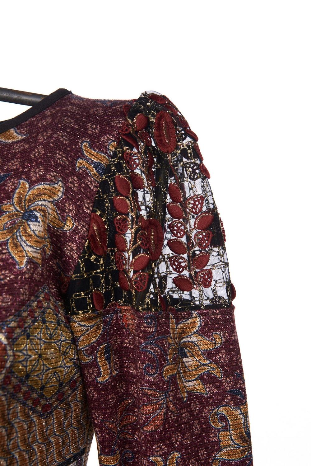 Save The Queen t-shirt lurex a fantasia con dettagli in pizzo e tartan Liquidazione