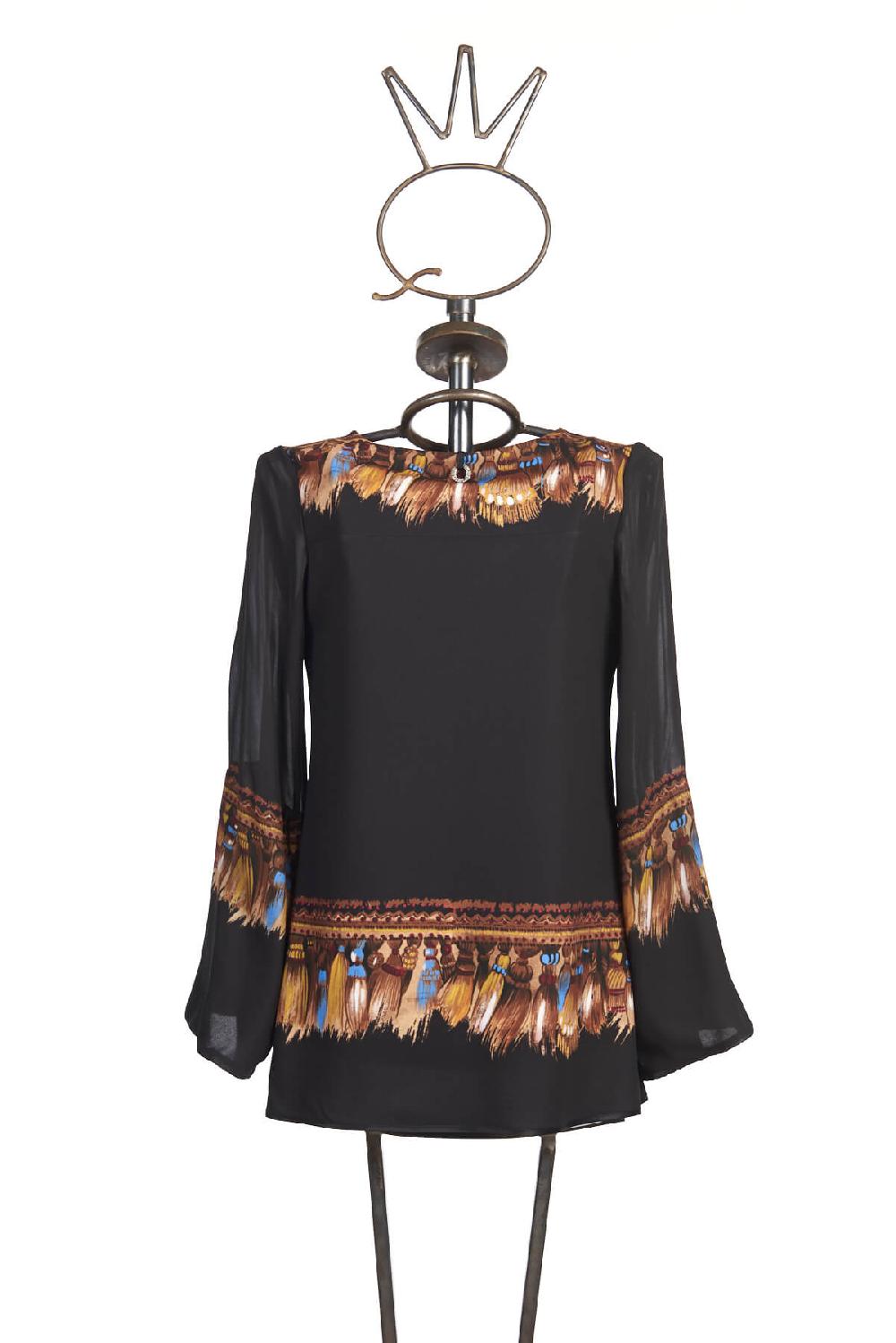 Save The Queen Blusa con ricami e dettagli stampati Offerte giornaliere