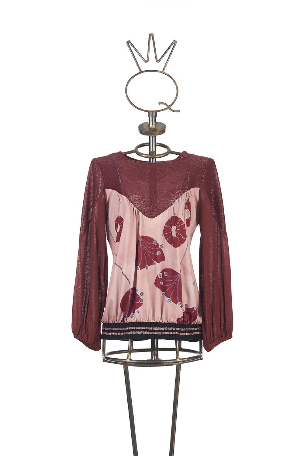 Save The Queen t-shirt con stampa e lavorazione patchwork