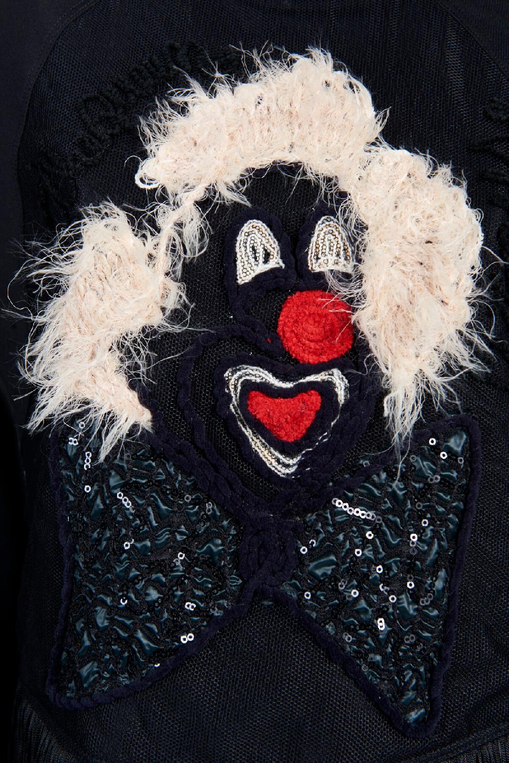 Save The Queen T-shirt con clown ricamato e frange Rilascio limitato