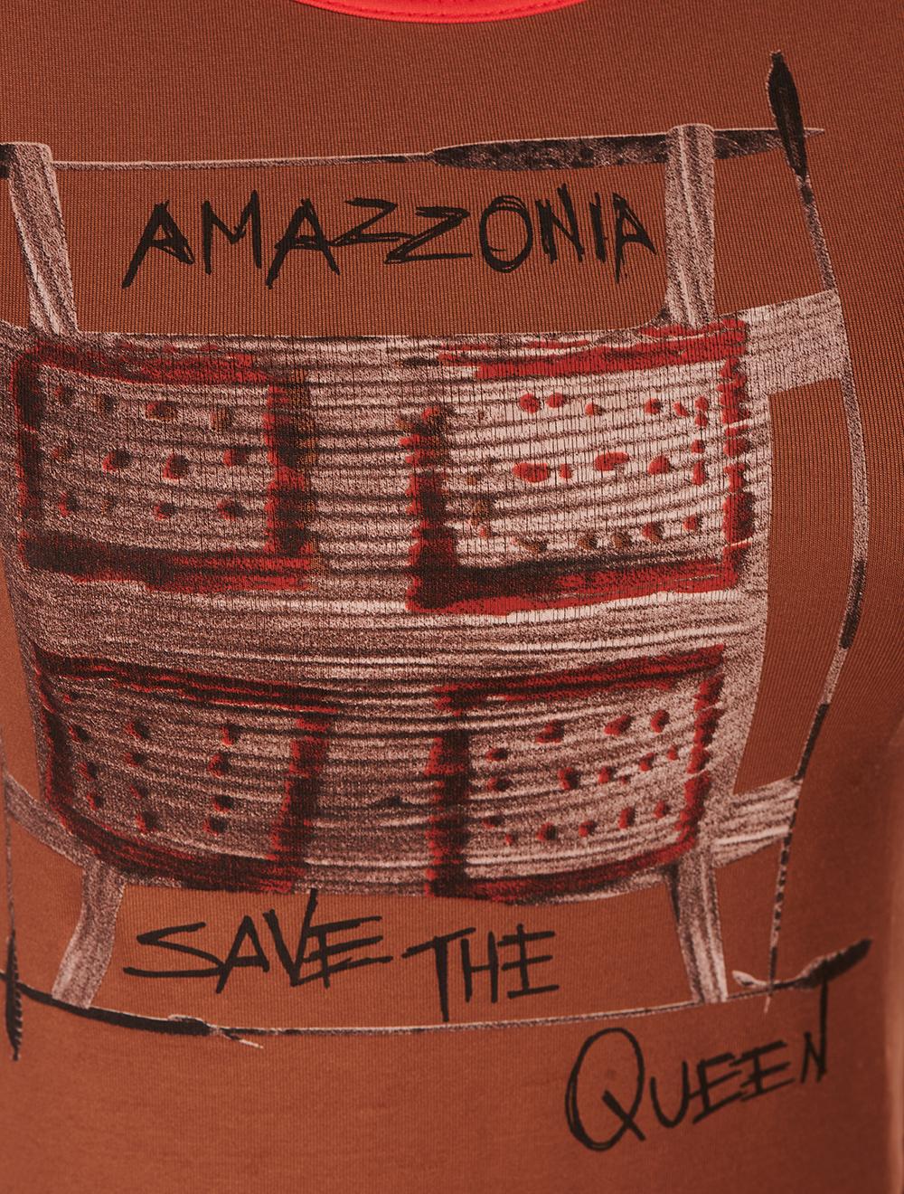 Save The Queen T-shirt in jersey e tulle con stampa dedicata all’Amazzonia e dettagli in cotone Fino al 65% di sconto