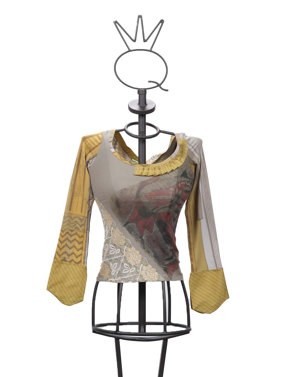 Save The Queen T-shirt con stampa ed applicazioni in pizzo e tessuto Duty-free