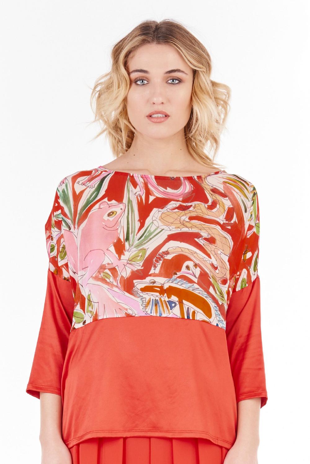 Save The Queen Blusa con stampa Italia