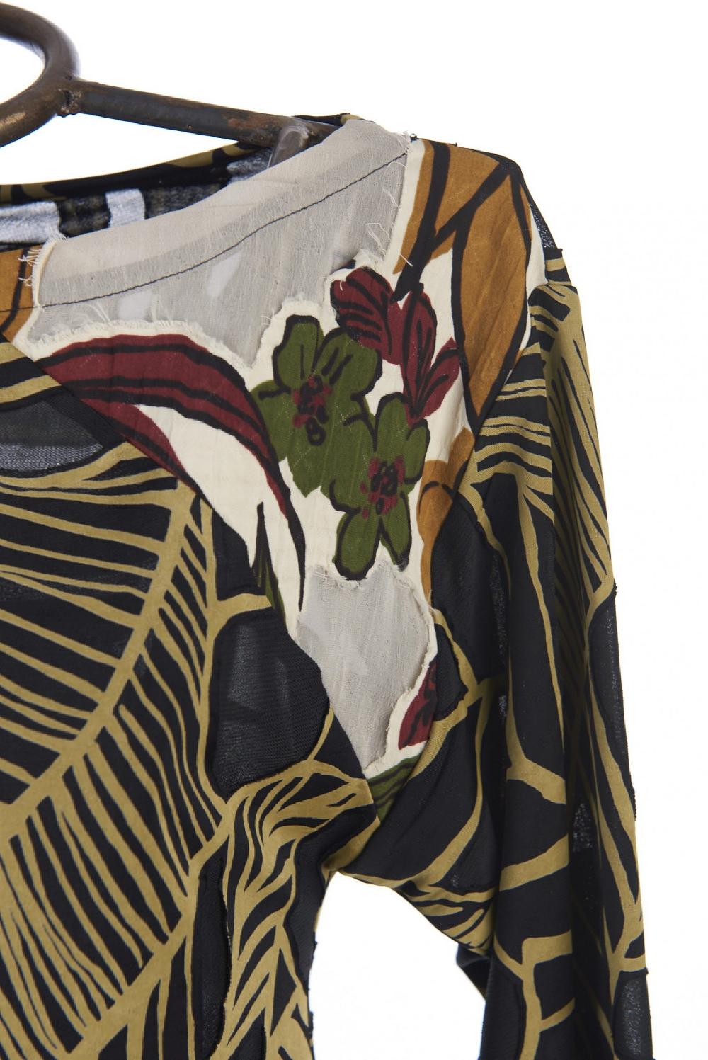 Save The Queen Blusa con tessuti devorè Nuovo