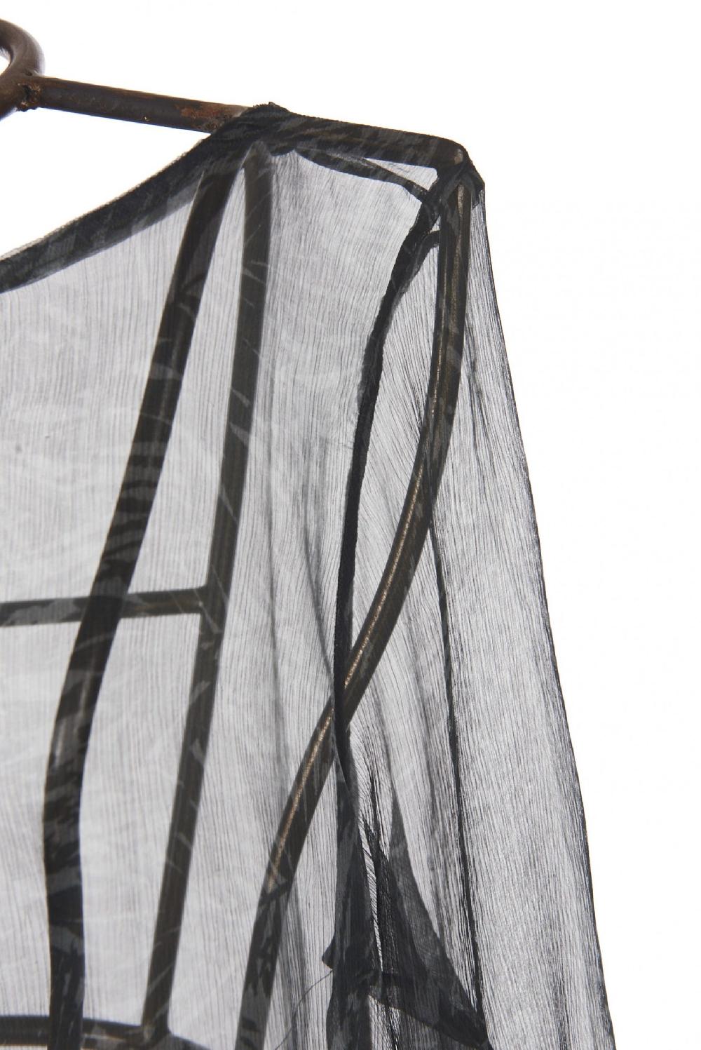 Save The Queen Blusa in seta con stampa foglie Qualità