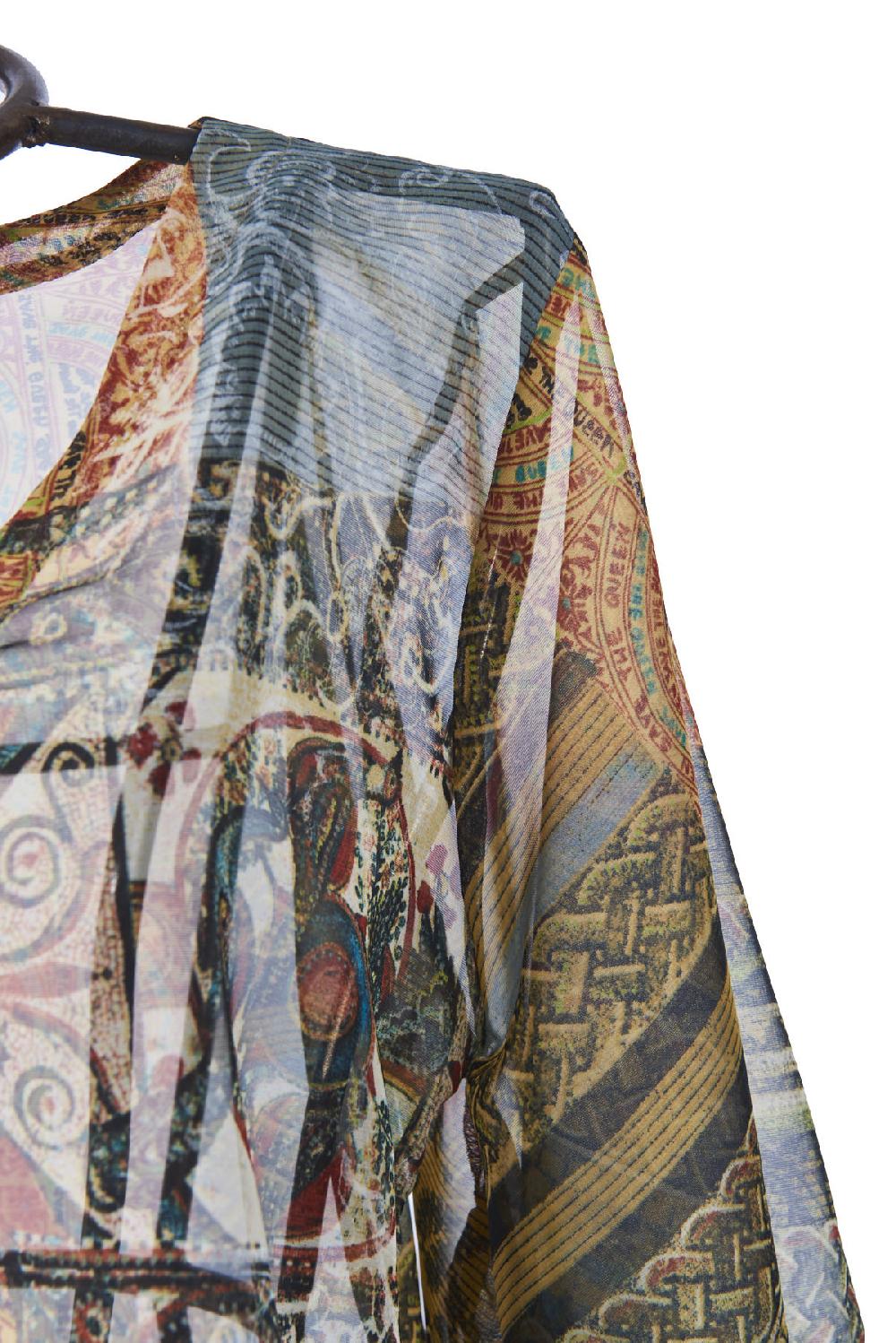 Save The Queen Blusa con stampa dedicata all’Africa Spedizione Gratuita