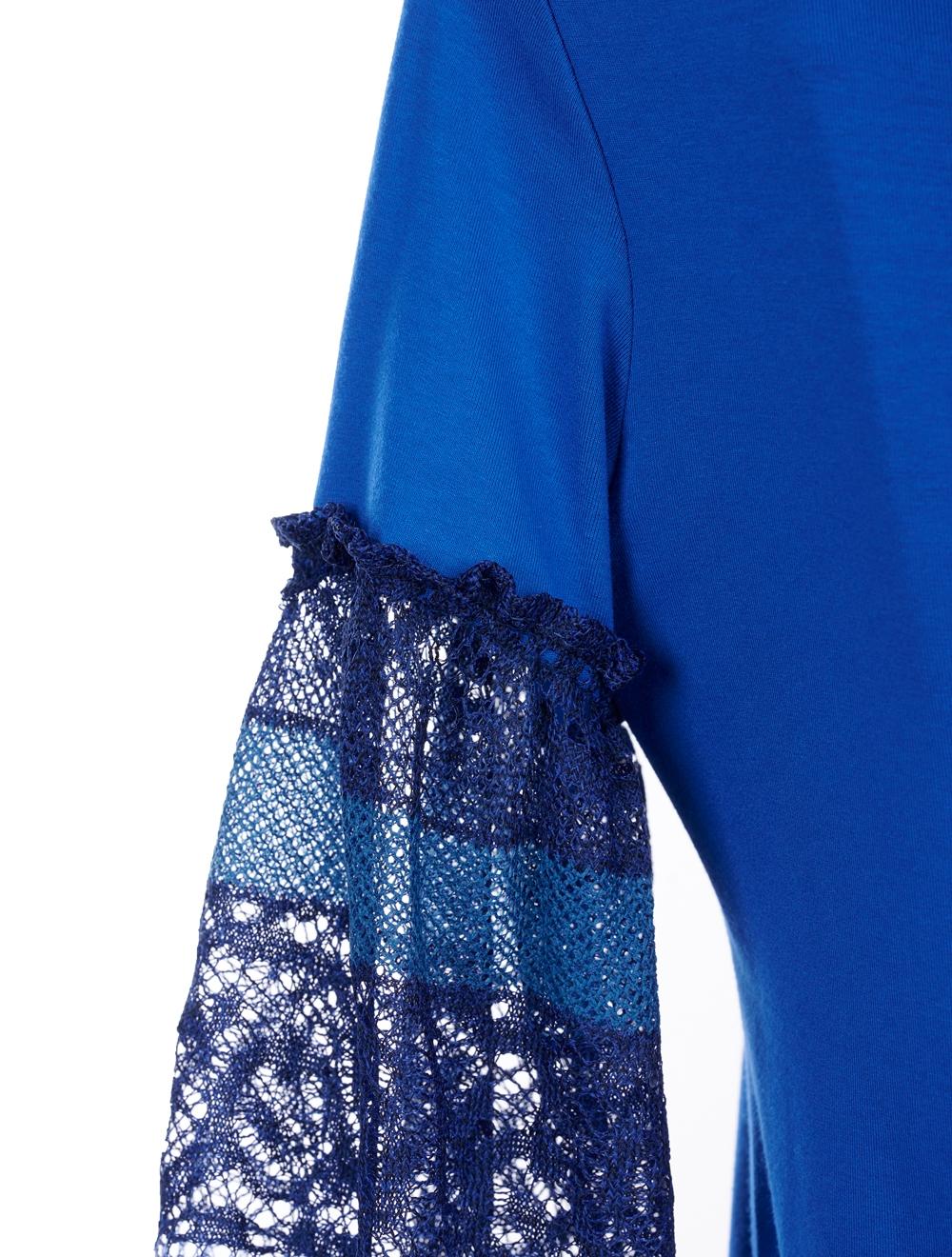 Save The Queen Top azzurro con maniche in pizzo Negozi Online