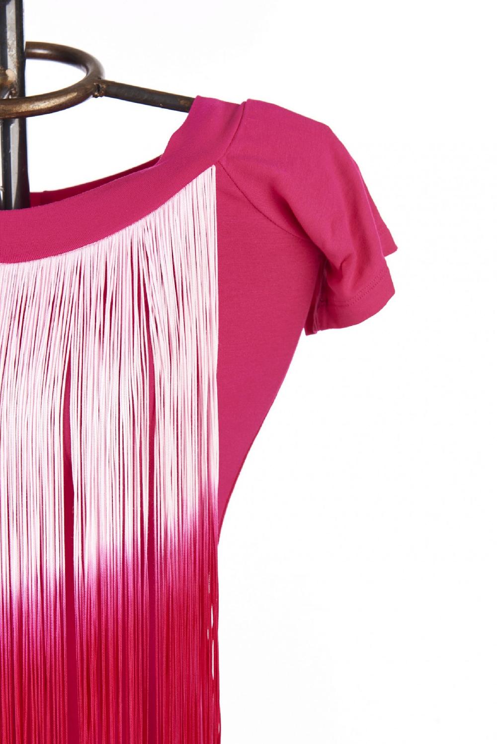 Save The Queen T-shirt fucsia con frange Promozione Limitata