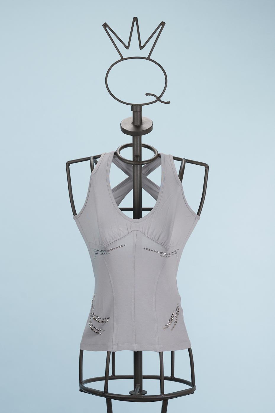 Save The Queen Top grigio Convenienza