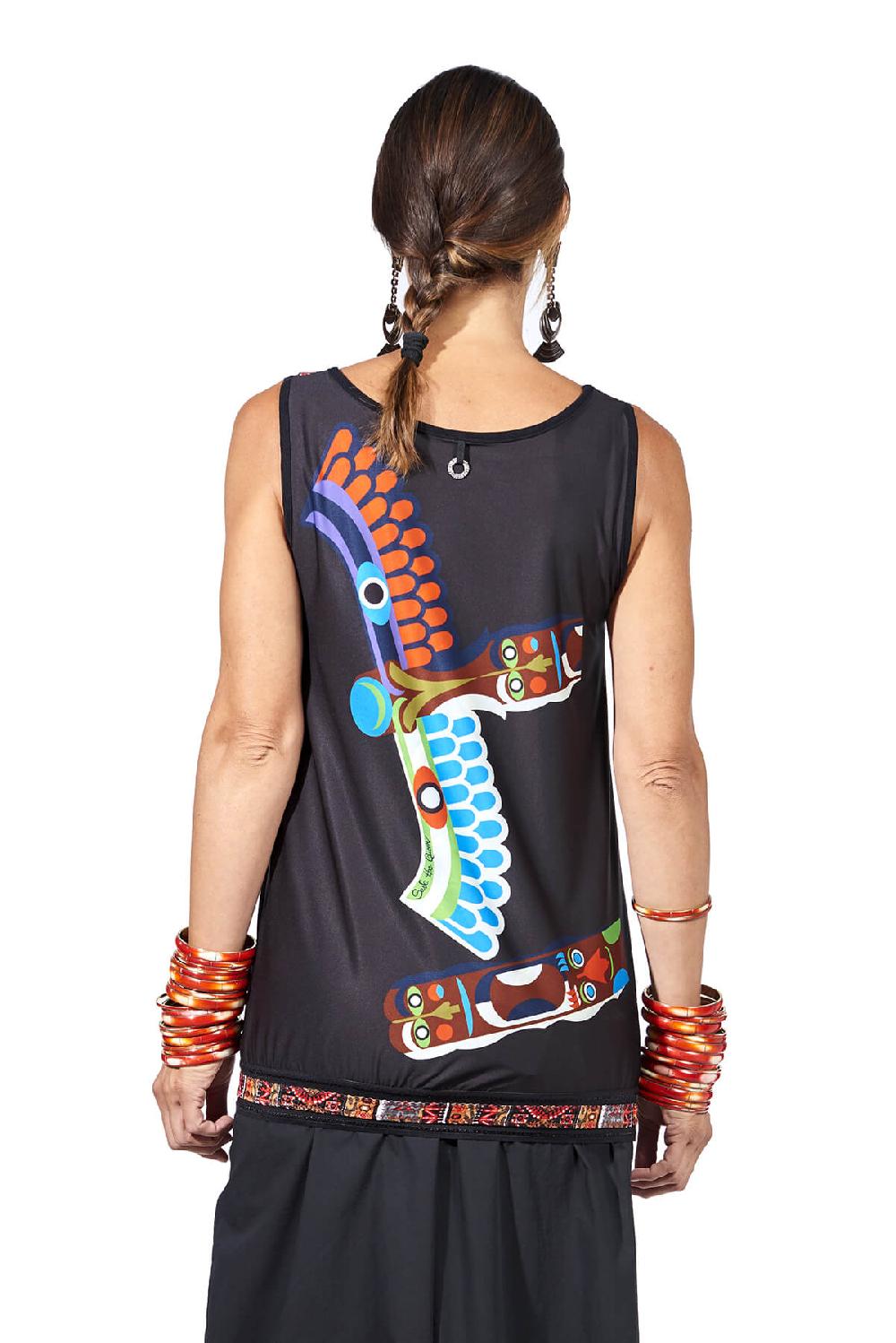 Save The Queen Top doubleface con stampe dedicate ai Totem indiani I Più Venduti