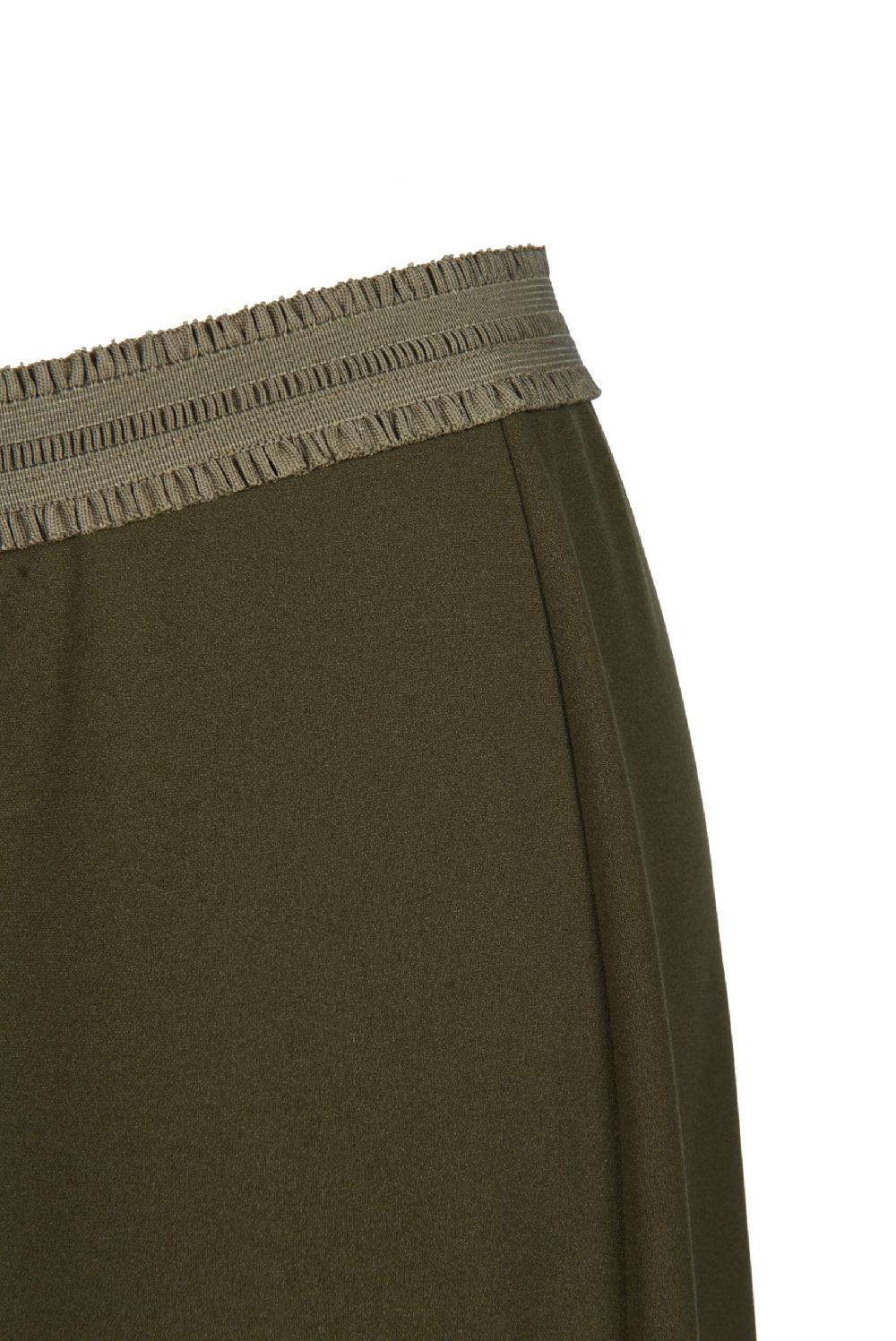 Save The Queen pantaloni in crepe verde oliva elasticizzato Offerta Giorno del Papà