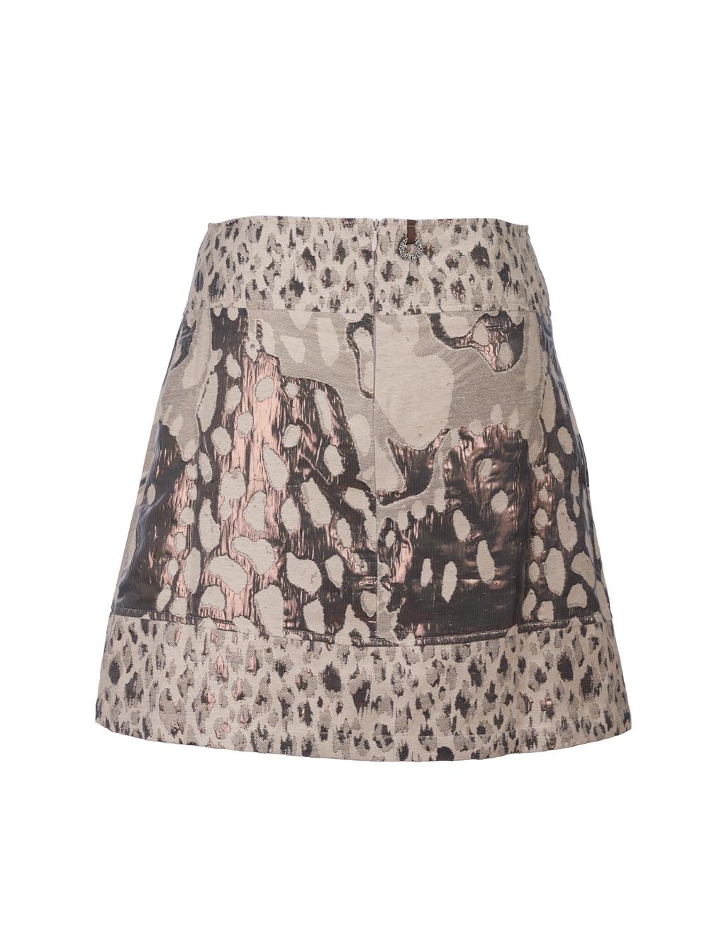 Save The Queen Gonna corta in tessuto jacquard rame Super Saving Price