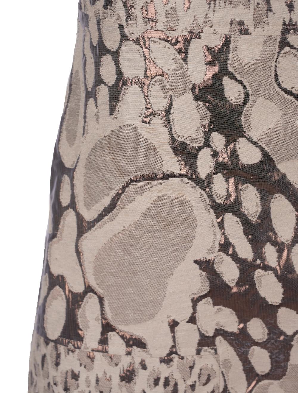 Save The Queen Gonna corta in tessuto jacquard rame Super Saving Price