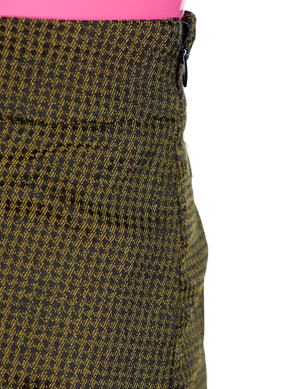 Save The Queen Pantaloni a sigaretta in tessuto jacquard nero e verde Rilascio limitato