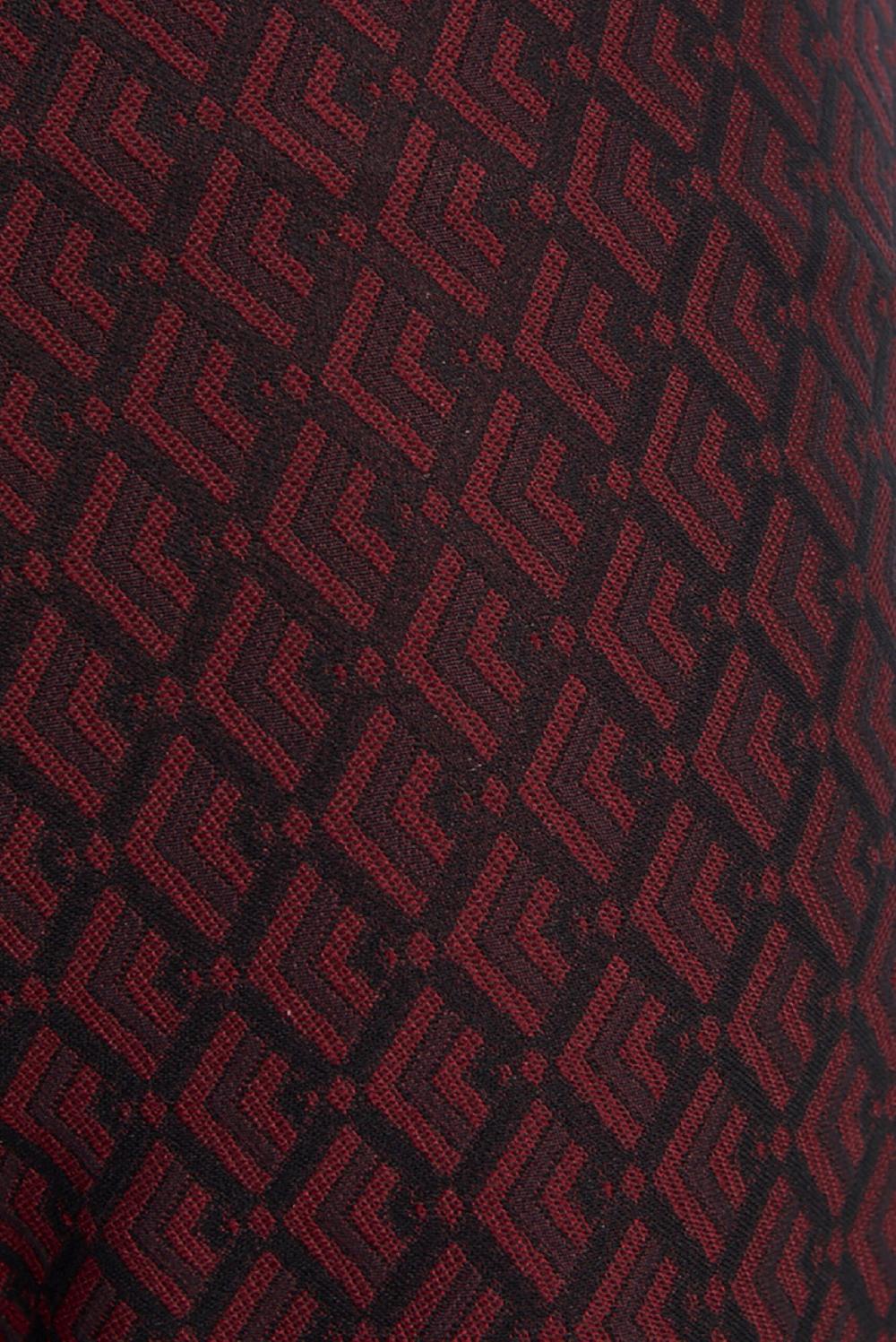 Save The Queen Pantaloni a sigaretta in tessuto jacquard nero e viola ACQUISTA ORA