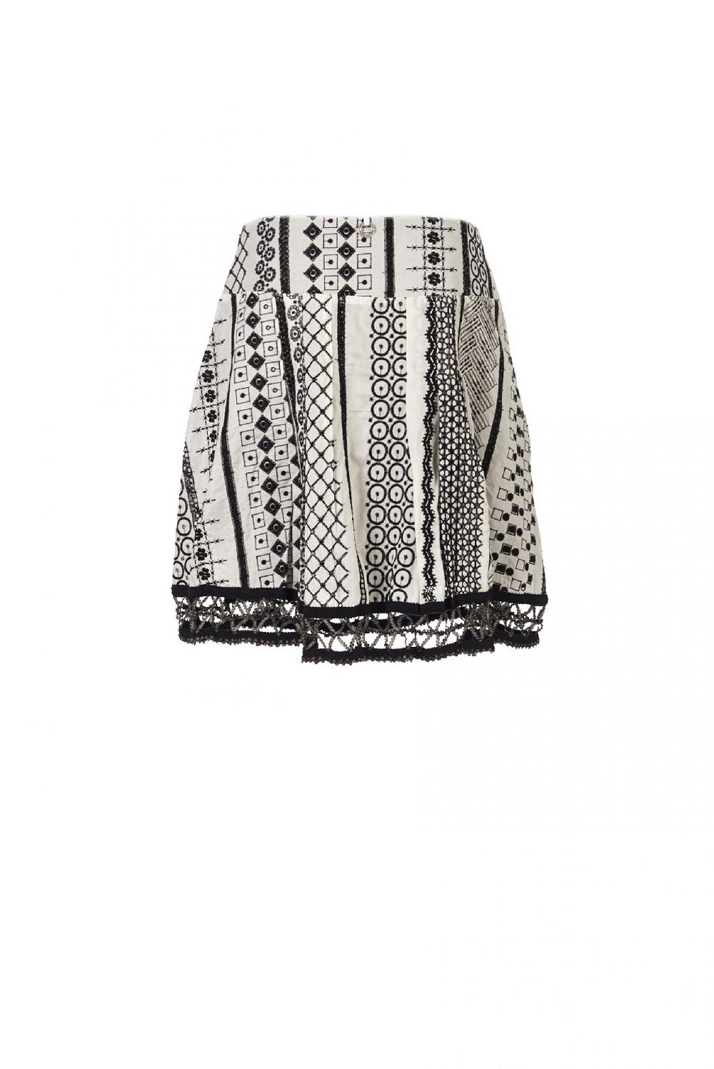 Save The Queen Gonna corta in cotone ricamato Latest stili