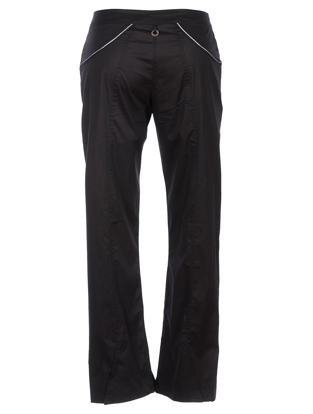 Save The Queen Pantaloni a sigaretta in tessuto di cotone nero Solo un giorno rimasto