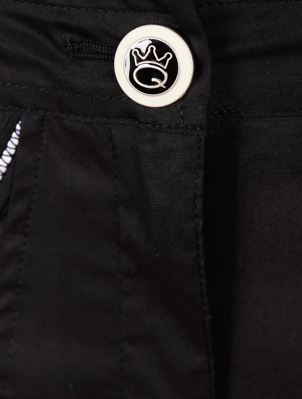 Save The Queen Pantaloni a sigaretta in tessuto di cotone nero Solo un giorno rimasto