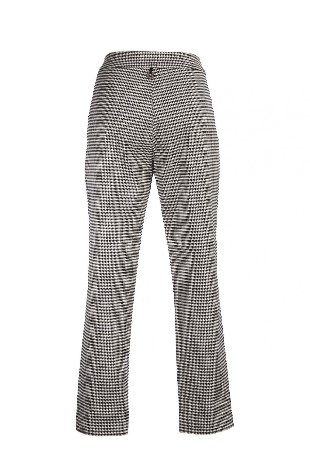 Save The Queen Pantaloni jacquard a pied de poule bianco e nero 50% di sconto con spedizione gratuita