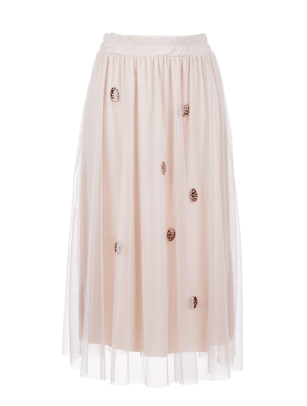 Save The Queen Gonna lunga beige con applicazioni Shopping Online