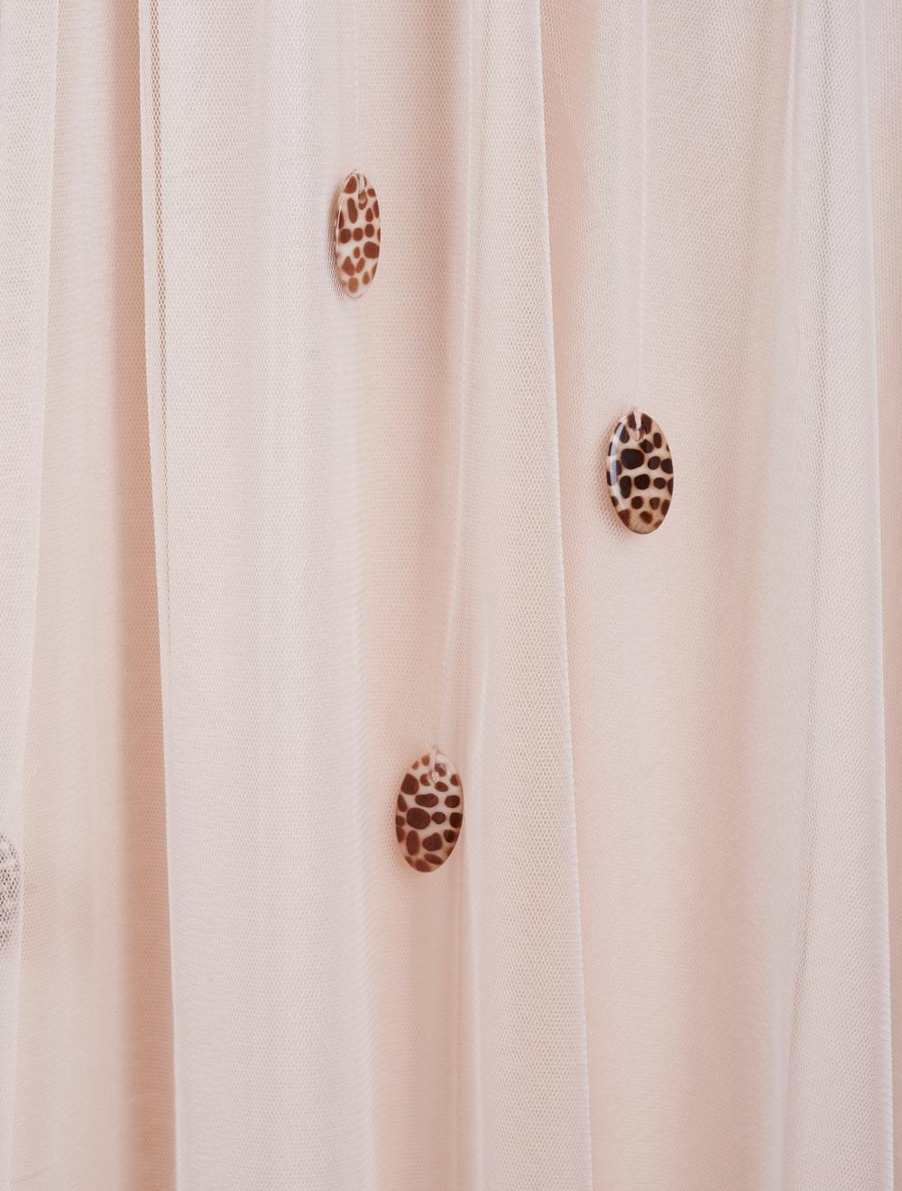 Save The Queen Gonna lunga beige con applicazioni Shopping Online