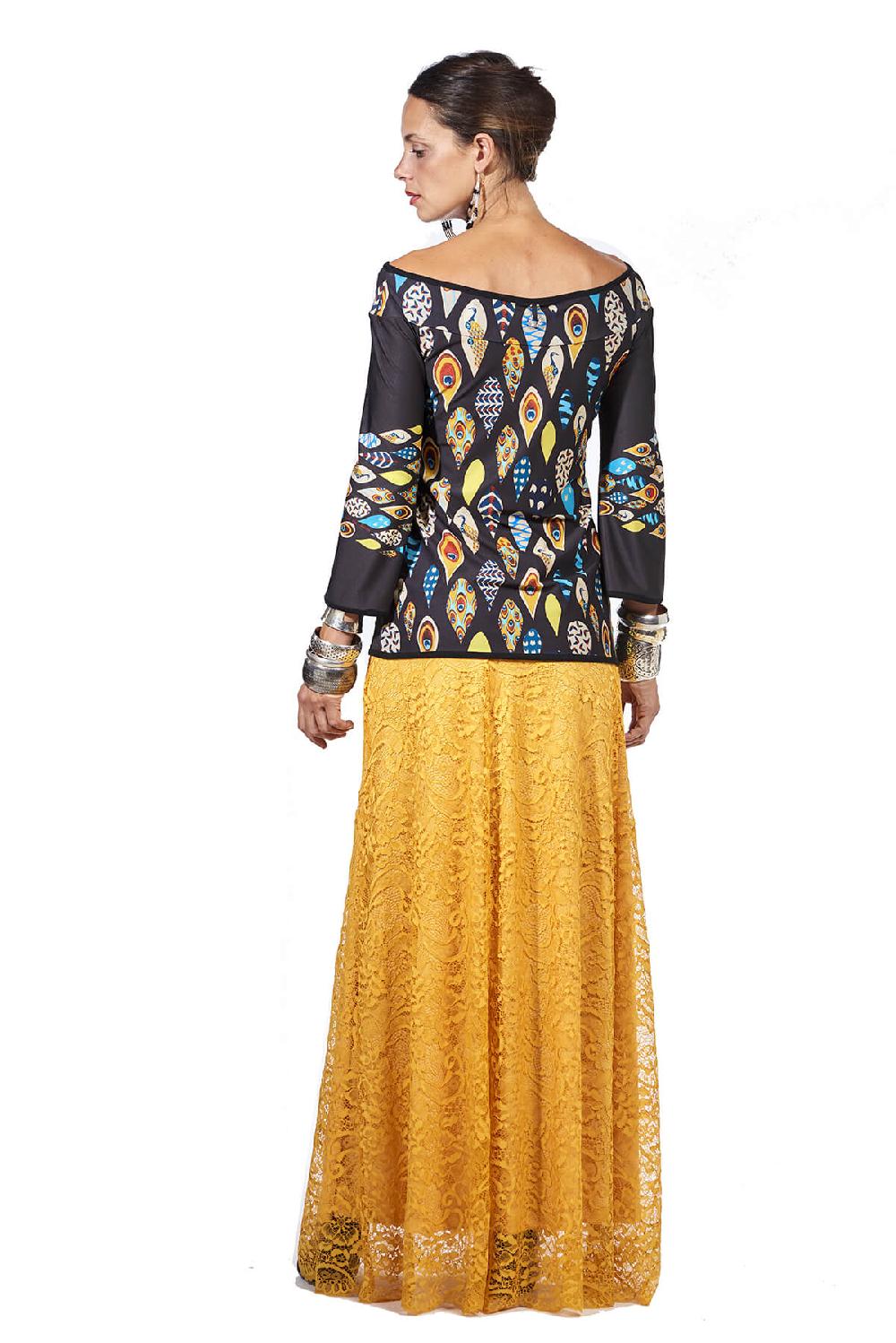 Save The Queen Gonna lunga in pizzo giallo Hotsell