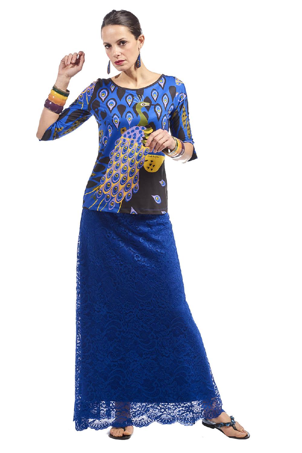 Save The Queen Gonna lunga in pizzo blu Saldi Di Fabbrica