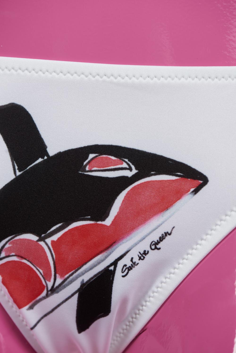 Save The Queen Bikini con reggiseno con coppa push-up con stampa pesci Offerta speciale